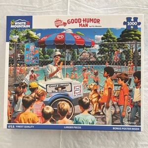 White Mountain Good Humor Man Puzzle - Vibrant Colors